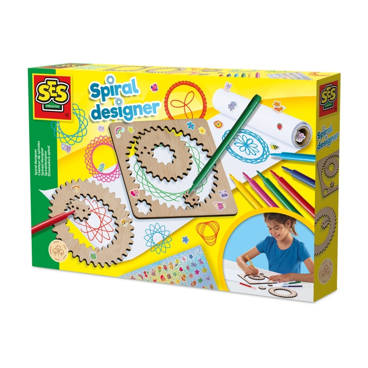 SES Creative Spiral Designer Set - Wooden Wheels - (S14788) in the group TOYS, KIDS & BABY PRODUCTS / Toys / Crafts at TP E-commerce Nordic AB (D24396)