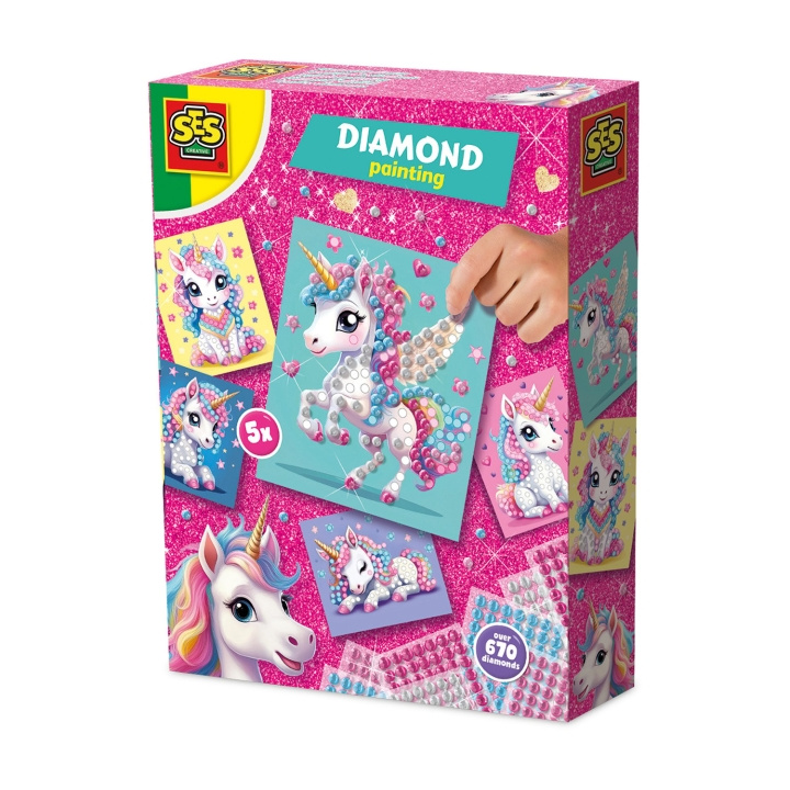 SES Creative Diamond Painting - Unicorn - (S14726) in the group TOYS, KIDS & BABY PRODUCTS / Toys / Crafts at TP E-commerce Nordic AB (D24400)
