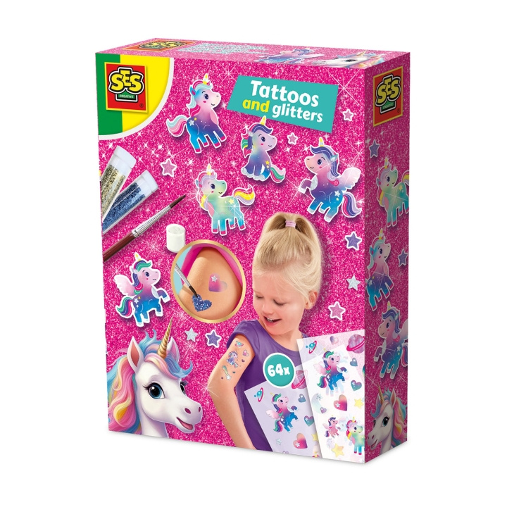 SES Creative Tattoos and Glitter Unicorn - (S14724) in the group TOYS, KIDS & BABY PRODUCTS / Toys / Crafts at TP E-commerce Nordic AB (D24401)