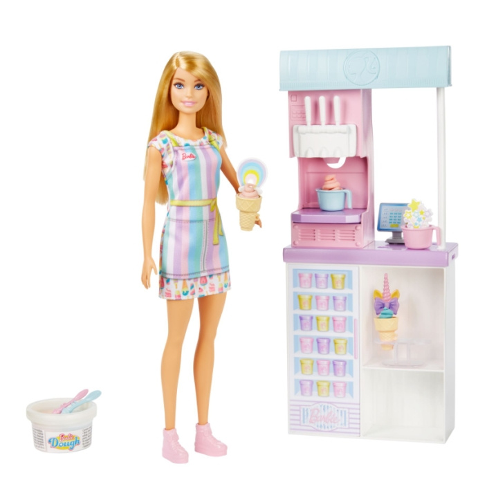 Barbie Ice Cream Shopkeeper Playset (HCN46) in the group TOYS, KIDS & BABY PRODUCTS / Toys / Play set at TP E-commerce Nordic AB (D24495)