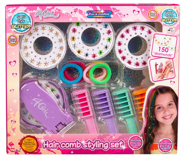 4-Girlz Hair decoration set w/ combs (63243) in the group TOYS, KIDS & BABY PRODUCTS / Toys / Crafts at TP E-commerce Nordic AB (D24506)