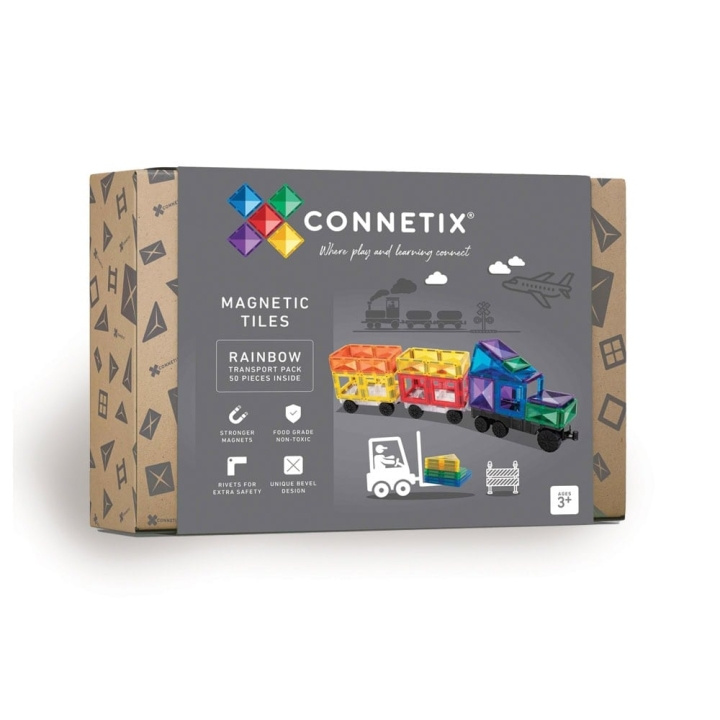 Connetix Transport Pack - Rainbow - 50 Pieces (CT-R-00050-TR) in the group TOYS, KIDS & BABY PRODUCTS / Toys / Play set at TP E-commerce Nordic AB (D24531)