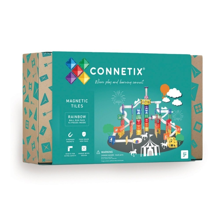 Connetix Rainbow Ball Run Pack 92 Pieces - (CT-R-00092-BR) in the group TOYS, KIDS & BABY PRODUCTS / Toys / Play set at TP E-commerce Nordic AB (D24550)