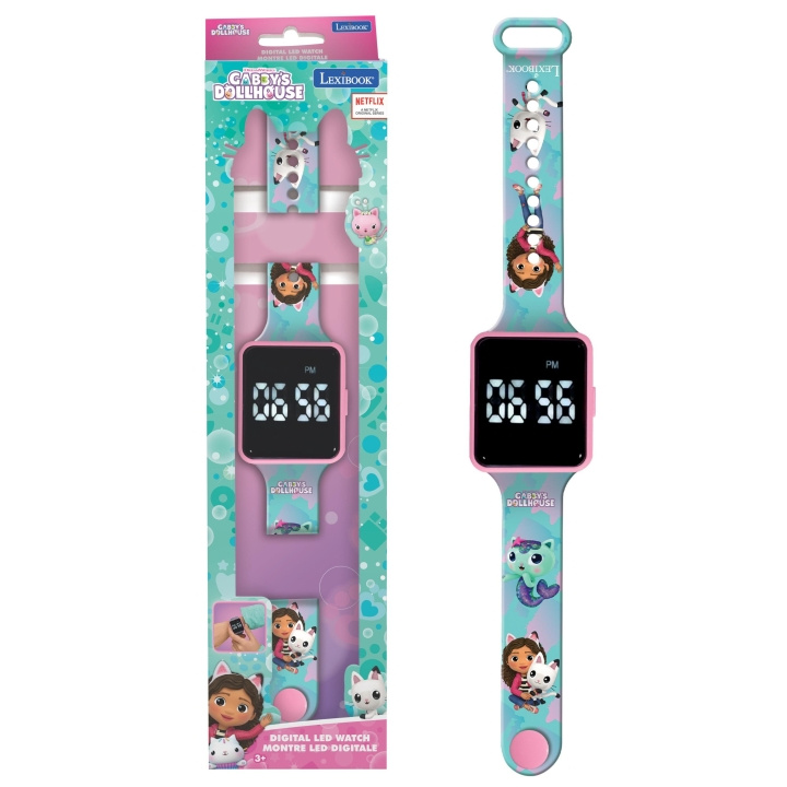Lexibook Gabby\'s Dollhouse LED Digital Watch (DMW060GDH) in the group Sport, leisure & Hobby / Accessories / Watches at TP E-commerce Nordic AB (D24564)