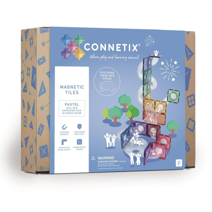 Connetix Ball Run Expansion Pack - Pastel - 80 Pieces - (CT-P-00080-BR) in the group TOYS, KIDS & BABY PRODUCTS / Toys / Play set at TP E-commerce Nordic AB (D24580)