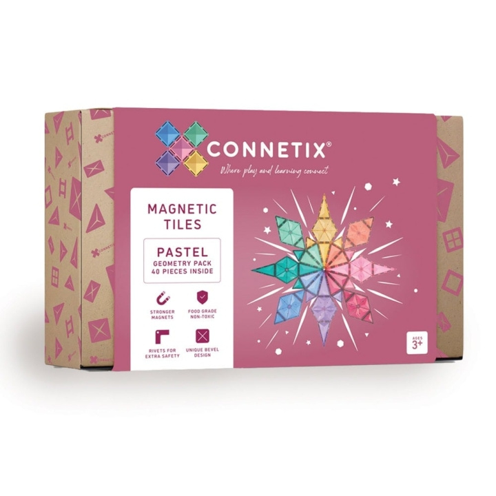 Connetix Pastel Geometry Pack - 40 Pieces (CT-P-00040-GE) in the group TOYS, KIDS & BABY PRODUCTS / Toys / Play set at TP E-commerce Nordic AB (D24582)