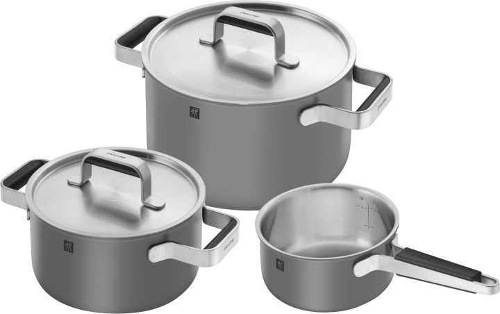 Zwilling Pure Pots and pans set - Gray - 3-pcs in the group HOME, HOUSEHOLD & GARDEN / Kitchen utensils / Frying pans at TP E-commerce Nordic AB (D24613)