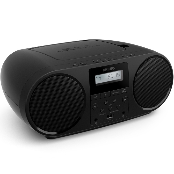 Philips Boombox CD/FM-radio/Bluetooth TAZ5000/10 Svart in the group HOME ELECTRONICS / Audio & Picture / Home cinema, Hifi & Portable / Portable audio players / CD-players at TP E-commerce Nordic AB (D24744)