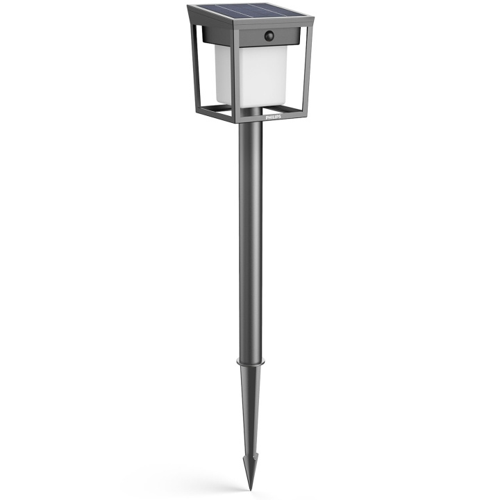 Philips Blaise Piedestal Solcell LED 250/20lm Svart in the group HOME, HOUSEHOLD & GARDEN / Electricity & Lighting / Outdoor lighting at TP E-commerce Nordic AB (D24804)