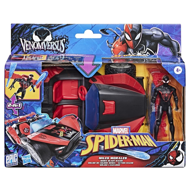 Marvel Spider-Man 4 Inch Venomversus Miles Remix Blast Racer in the group TOYS, KIDS & BABY PRODUCTS / Toys / Figures, Miniatures & accessories at TP E-commerce Nordic AB (D24883)