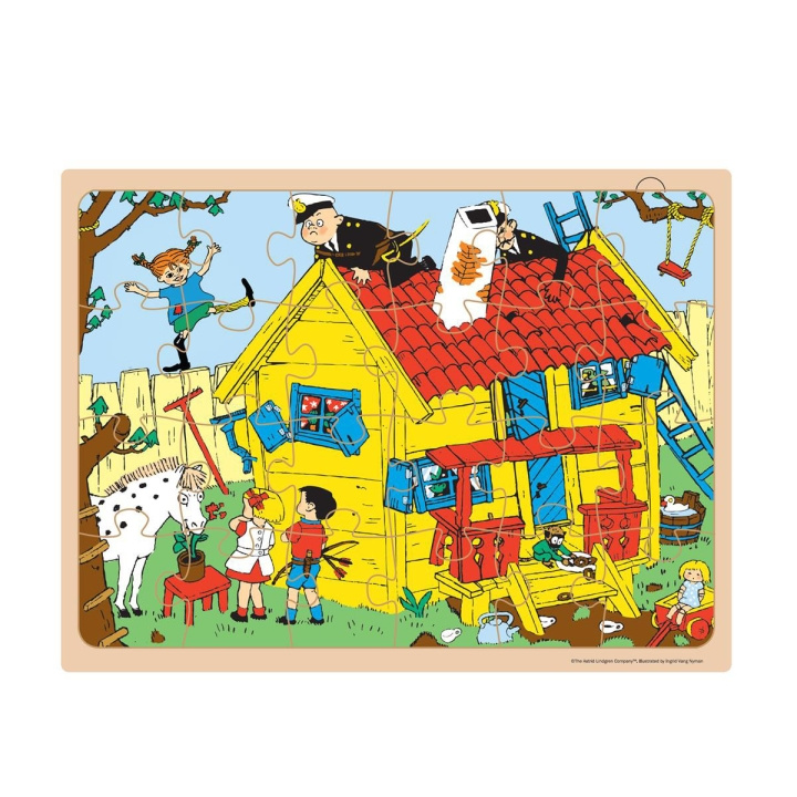 ASTRID LINDGREN Puzzle 24 Pcs Wooden Framed Puzzle in the group TOYS, KIDS & BABY PRODUCTS / Toys / Kids puzzle at TP E-commerce Nordic AB (D24899)