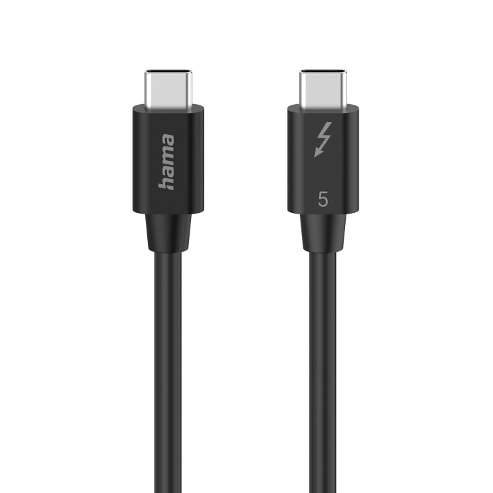 Hama Cable USB-C Thunderbolt 5 80 Gbit/S Ultra-Hd 8K 1.0M Black in the group COMPUTERS & PERIPHERALS / Computer cables / USB / USB-C at TP E-commerce Nordic AB (D24907)