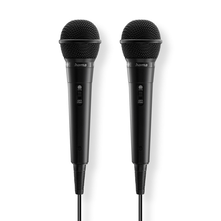 Hama Microphone Karaoke Dynamic Mono 2-Pack Black in the group HOME ELECTRONICS / Audio & Picture / Handheld Microphones at TP E-commerce Nordic AB (D24942)