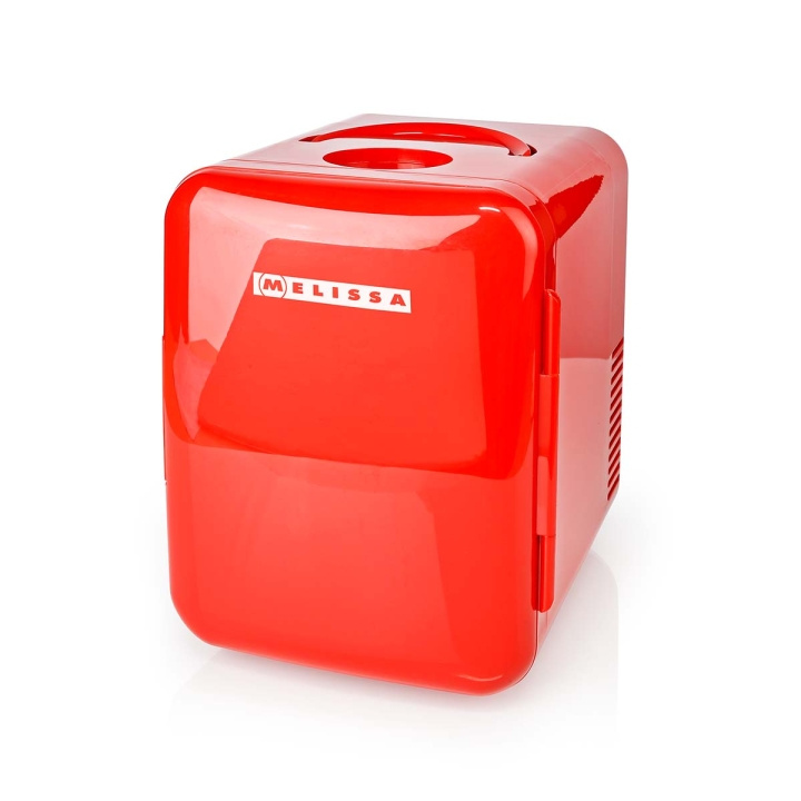 MELISSA Portable Mini Fridge | 6 cans / 4 l capacity | 100-240 V / 12 V | Heating / Cooling function | Carrying handle | Red in the group HOME, HOUSEHOLD & GARDEN / Household appliances / Other appliances at TP E-commerce Nordic AB (D24974)