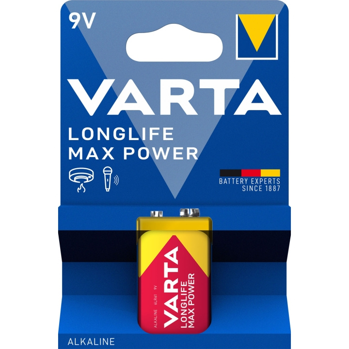 Varta Longlife Max Power 9V Batteri in the group HOME ELECTRONICS / Batteries & Chargers / Batteries / 9V at TP E-commerce Nordic AB (D25024)
