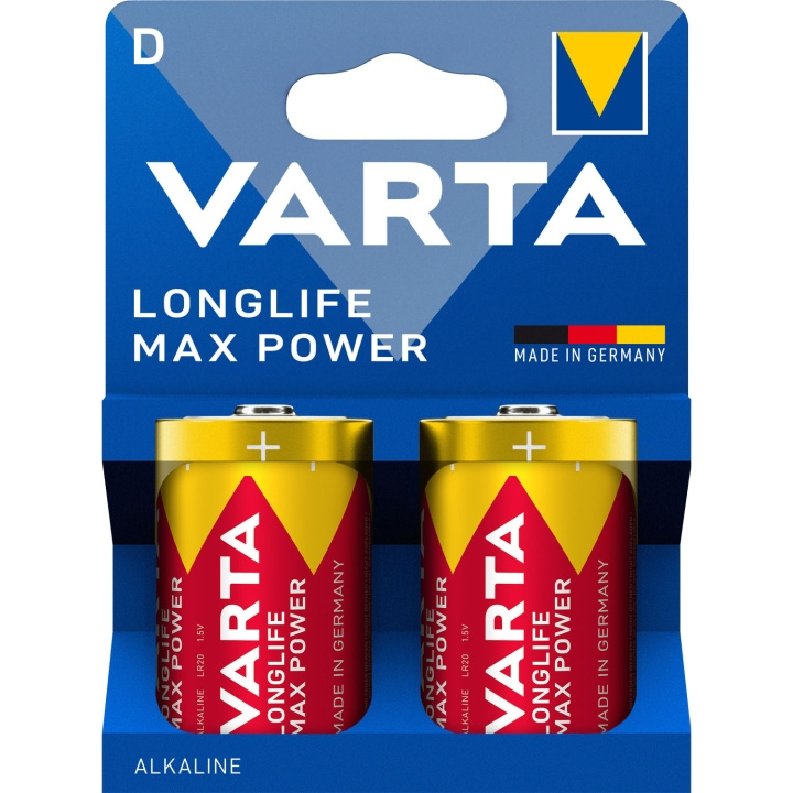 Varta Longlife Max Power D / LR20 Batteri 2-pack in the group HOME ELECTRONICS / Batteries & Chargers / Batteries / Other at TP E-commerce Nordic AB (D25026)