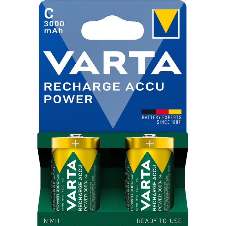 Varta Laddningsbart batteri C / LR14 3000 mAh 2-pack in the group HOME ELECTRONICS / Batteries & Chargers / Batteries / Other at TP E-commerce Nordic AB (D25027)