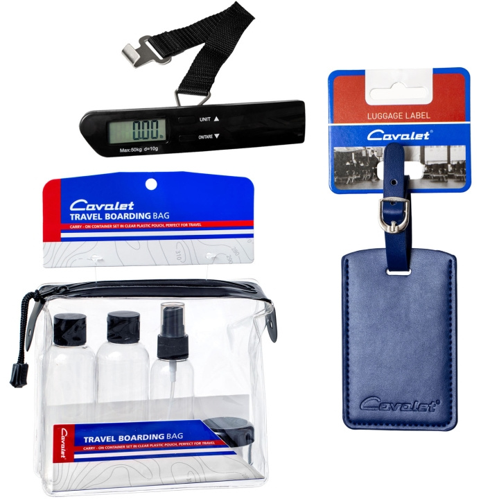 Cavalet Resekit 3 (Bagagevåg, Bagagetag Röd, Reseflaskor) in the group Sport, leisure & Hobby / Travel accessories / Other at TP E-commerce Nordic AB (D25036)