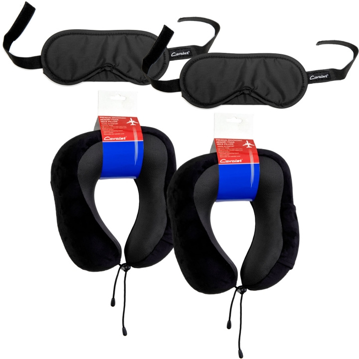 Cavalet Resekit 4 (2st Nackkuddar, 2st Sovmaskar) in the group Sport, leisure & Hobby / Travel accessories / Other at TP E-commerce Nordic AB (D25037)