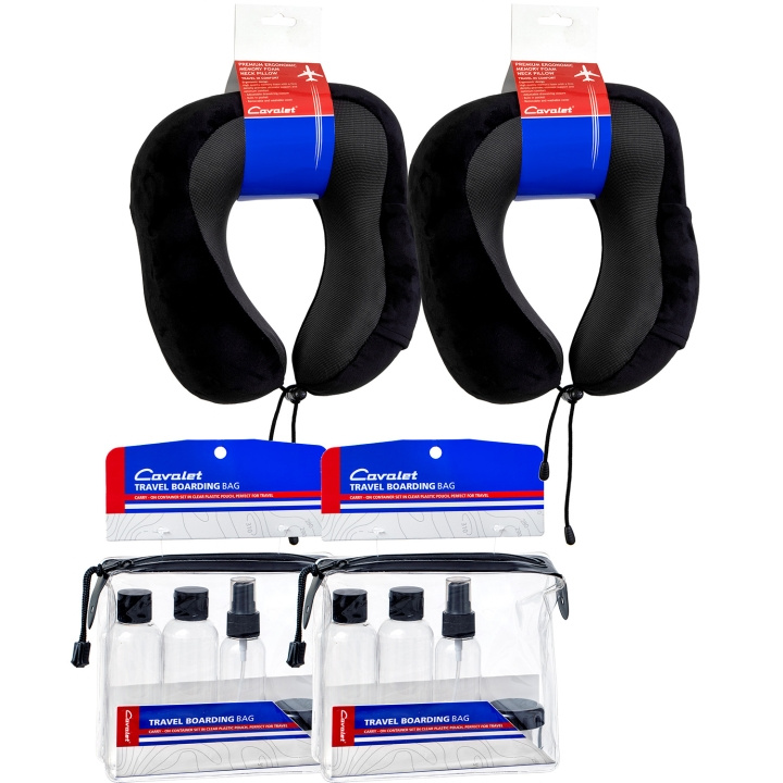 Cavalet Resekit 7 (2st Nackkuddar, 2set Reseflaskor) in the group Sport, leisure & Hobby / Travel accessories / Other at TP E-commerce Nordic AB (D25040)