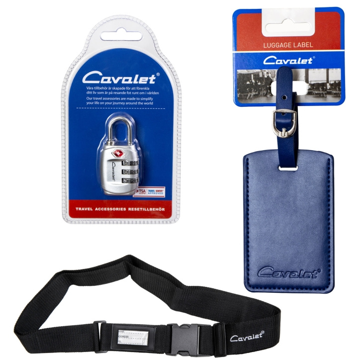 Cavalet Resekit 13 (TSA Lås, Bagagerem, Bagagetag Blå) in the group Sport, leisure & Hobby / Travel accessories / Other at TP E-commerce Nordic AB (D25046)