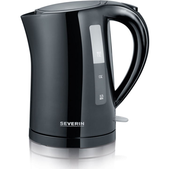 Severin Vattenkokare WK3498 1,5l Svart 2200W in the group HOME, HOUSEHOLD & GARDEN / Household appliances / Water & Juice / Kettles at TP E-commerce Nordic AB (D25061)