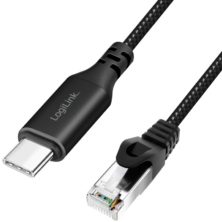 LogiLink USB-C till Nätverkskabel RJ45 1 Gbps Aktiv 1 m in the group COMPUTERS & PERIPHERALS / Computer cables / Network cables at TP E-commerce Nordic AB (D25074)