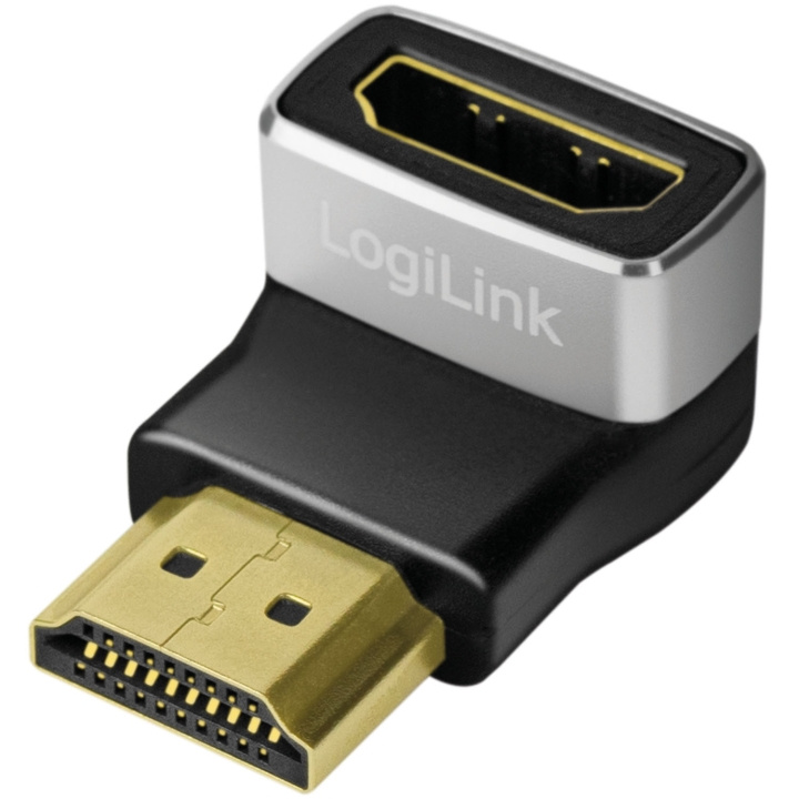 LogiLink HDMI-adapter Vinklad 90° Hane-Hona 8K/60 Hz in the group HOME ELECTRONICS / Cables & Adapters / HDMI at TP E-commerce Nordic AB (D25077)
