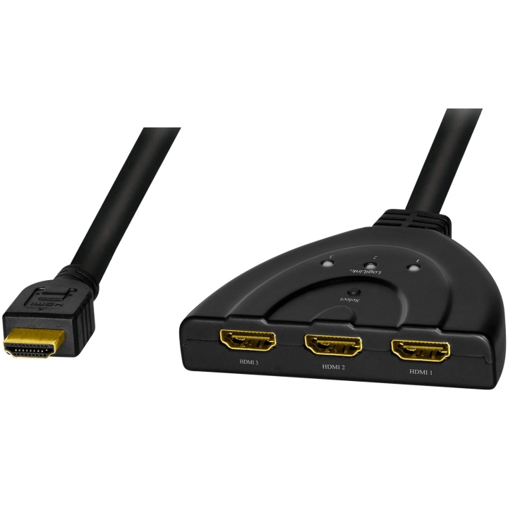 LogiLink HDMI-switch 3-portar Dubbelriktad HDMI 1.4 4K/30 Hz in the group COMPUTERS & PERIPHERALS / Computer cables / Switches at TP E-commerce Nordic AB (D25079)