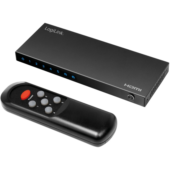 LogiLink HDMI-switch 5-portar HDMI 2.0 4K/60 Hz in the group COMPUTERS & PERIPHERALS / Computer cables / Switches at TP E-commerce Nordic AB (D25080)