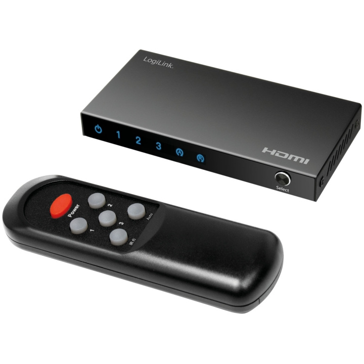 LogiLink HDMI-switch 3-portar HDMI 2.0 4K/60 Hz in the group COMPUTERS & PERIPHERALS / Computer cables / Switches at TP E-commerce Nordic AB (D25081)