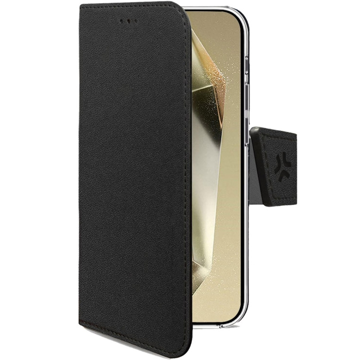 Celly Wally Wallet Case Galaxy Galaxy S25 FE Svart in the group SMARTPHONE & TABLETS / Phone cases / Samsung at TP E-commerce Nordic AB (D25094)