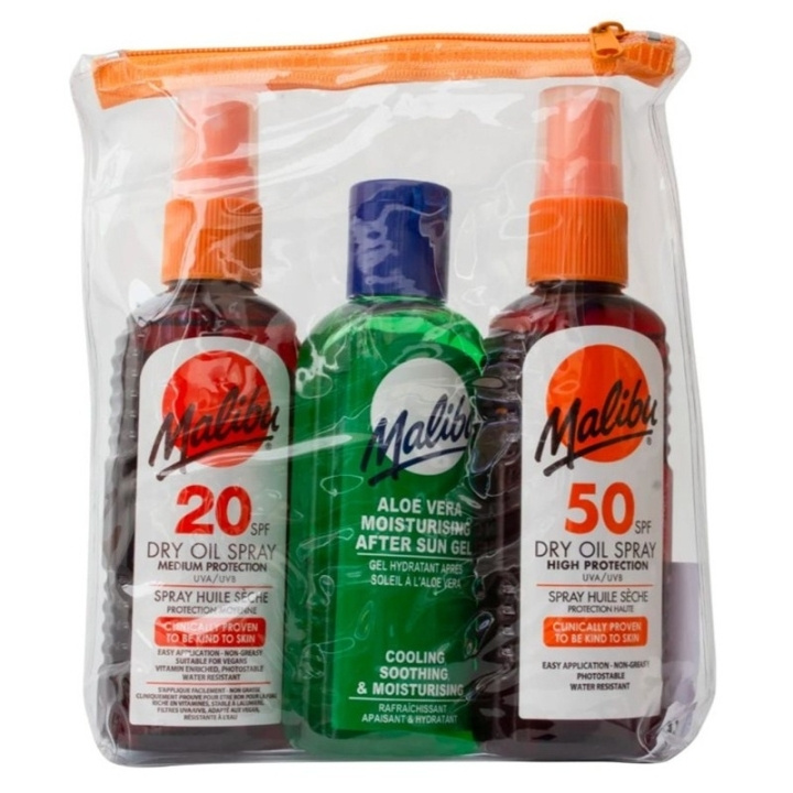 Malibu Dry Oil SPF20 & SPF50 + After Sun 3-pack in the group BEAUTY & HEALTH / Skin care / Tanning / Sunscreen at TP E-commerce Nordic AB (D25157)