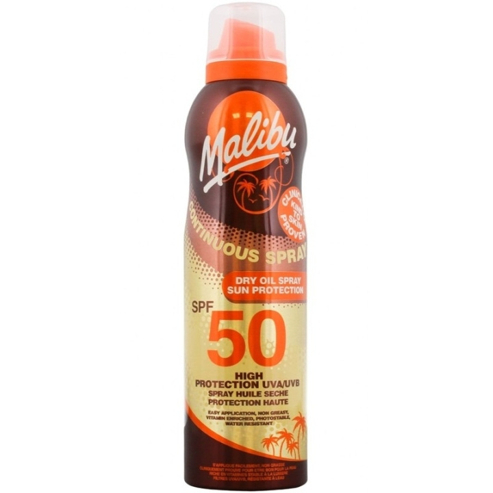 Malibu Sun High Protection Dry Oil Spray SPF50 175ml in the group BEAUTY & HEALTH / Skin care / Tanning / Sunscreen at TP E-commerce Nordic AB (D25163)