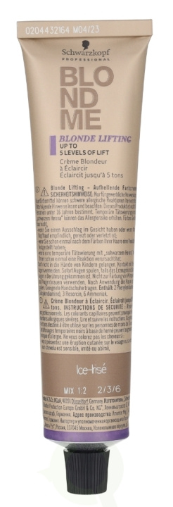 Schwarzkopf Blond Me Colors Lifting Creme Blondeur 60 ml Ice-Irise in the group BEAUTY & HEALTH / Hair & Styling / Hair care / Hair Dye / Hair Dye & Color bombs at TP E-commerce Nordic AB (D25234)
