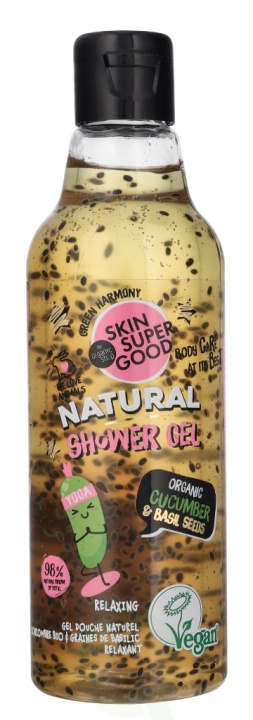 Organic Shop Planeta Organica Natural Shower Gel 250 ml Cucumber And Basil in the group BEAUTY & HEALTH / Hair & Styling / Hair care / Schampoo at TP E-commerce Nordic AB (D25270)