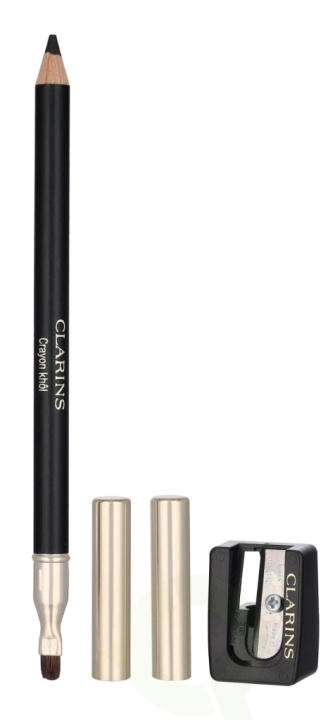Clarins Crayon Khol Long-Lasting Eye Pencil w/Brush & Sharp. 1.05 g #01 Carbon Black in the group BEAUTY & HEALTH / Makeup / Eyes & Eyebrows / Eyeliner / Kajal at TP E-commerce Nordic AB (D25565)