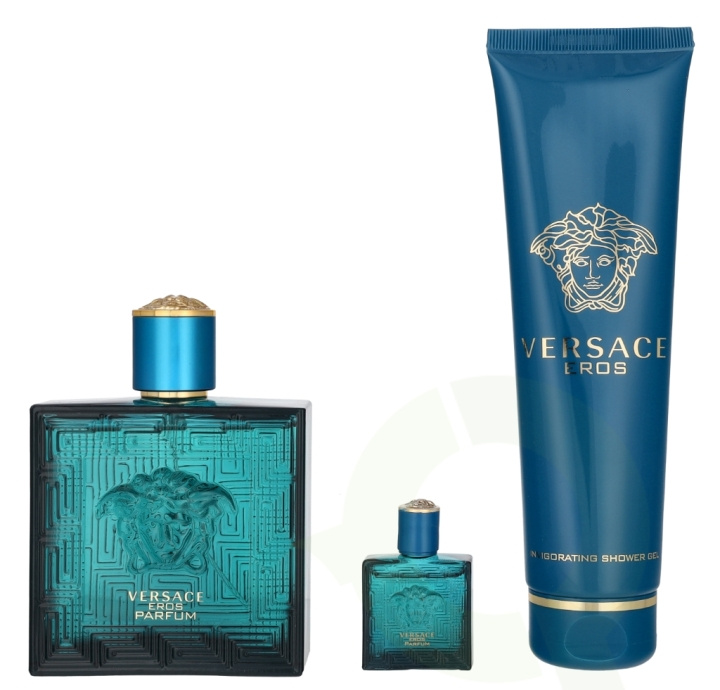 Versace Eros Pour Homme Giftset 255 ml Perfume Spray 100ml/Perfumed Shower Gel 150ml/Perfume 5 ml in the group BEAUTY & HEALTH / Fragrance & Perfume / Perfumes / Perfume for him at TP E-commerce Nordic AB (D25644)