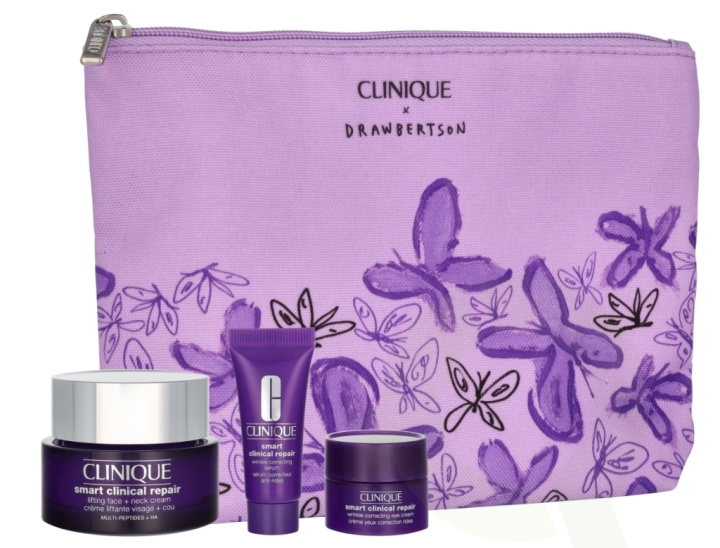 Clinique Smart Clinical Repair Set 65 ml Smart Clinical Repair Lifting Face + Neck Cream 50ml/Smart Clinical Repair Wrinkle Correcting Serum 10ml (promo) /Smart Clinical Reapir Wrinkle Correcting Eye Cream 5ml (promo) in the group BEAUTY & HEALTH / Gift sets / Gift sets for her at TP E-commerce Nordic AB (D25781)