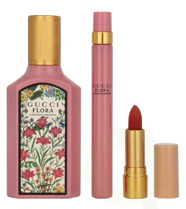Gucci Flora Gorgeous Gardenia Giftset 60 ml Edp Spray 50ml/ Edp Spray 10ml in the group BEAUTY & HEALTH / Gift sets / Gift sets for her at TP E-commerce Nordic AB (D25869)