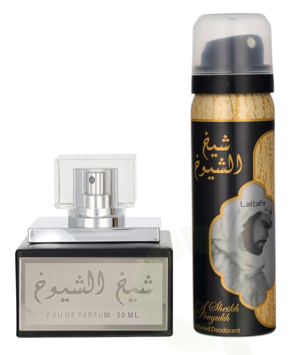 Lattafa Sheikh Al Shuyukh Giftset 100 ml Edp Spray 50ml/Deodorant Spray 50ml in the group BEAUTY & HEALTH / Fragrance & Perfume / Perfumes / Perfume for her at TP E-commerce Nordic AB (D25899)