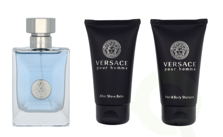 Versace Pour Homme Giftset 150 ml Edt Spray 50ml/Hair & Body Shampoo 50ml/After Shave Balm 50ml in the group BEAUTY & HEALTH / Fragrance & Perfume / Perfumes / Perfume for him at TP E-commerce Nordic AB (D25911)
