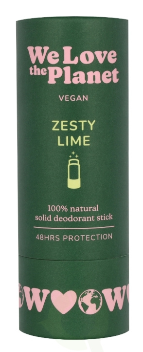 We Love The Planet Vegan Deodorant Stick 40 g Zesty Lime in the group BEAUTY & HEALTH / Fragrance & Perfume / Deodorants at TP E-commerce Nordic AB (D26077)