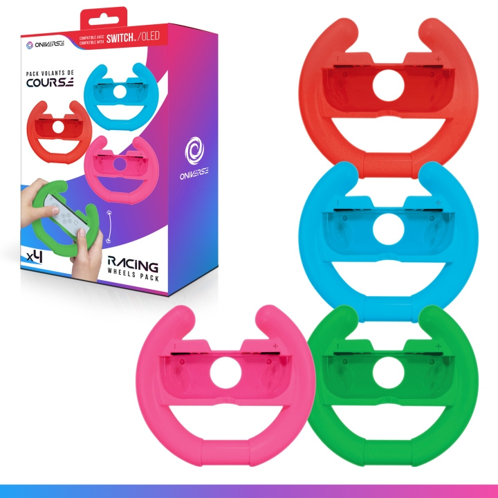 Oniverse Nsw2 Pack Of 4 Racing Wheel Controller Holders in the group HOME ELECTRONICS / Game consoles & Accessories / Nintendo Switch 2 / Accessories at TP E-commerce Nordic AB (D26973)
