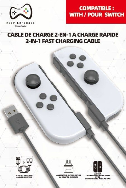 2 in 1 Charger (Switch) in the group HOME ELECTRONICS / Game consoles & Accessories / Nintendo Switch / Games at TP E-commerce Nordic AB (D26993)
