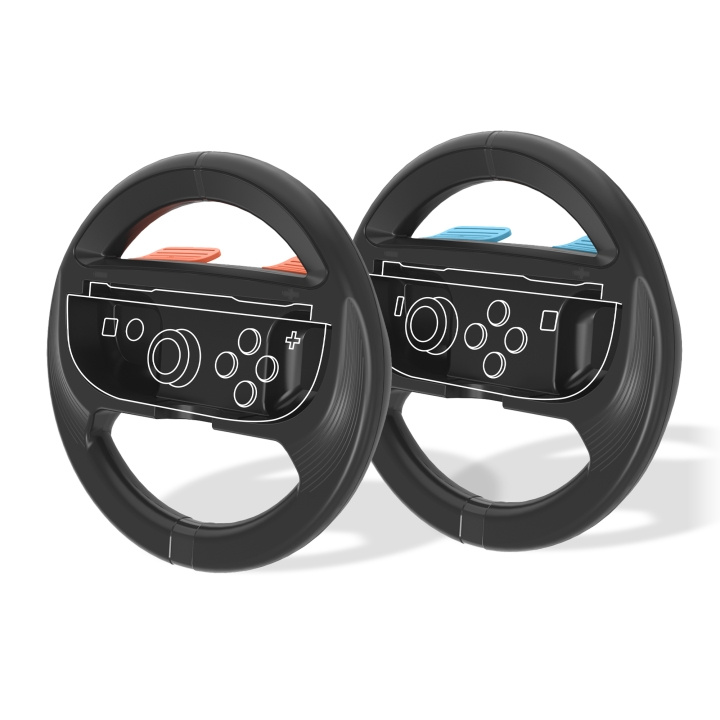 Trade Invaders Wheels for Switch 2 Joy-con x2 - Black in the group HOME ELECTRONICS / Game consoles & Accessories / Nintendo Switch 2 / Accessories at TP E-commerce Nordic AB (D27007)