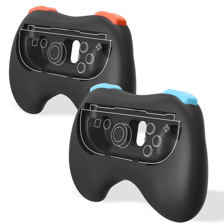 Trade Invaders Pair of Controller Grips for Switch 2 Joy-Cons - Black in the group HOME ELECTRONICS / Game consoles & Accessories / Nintendo Switch 2 / Accessories at TP E-commerce Nordic AB (D27016)