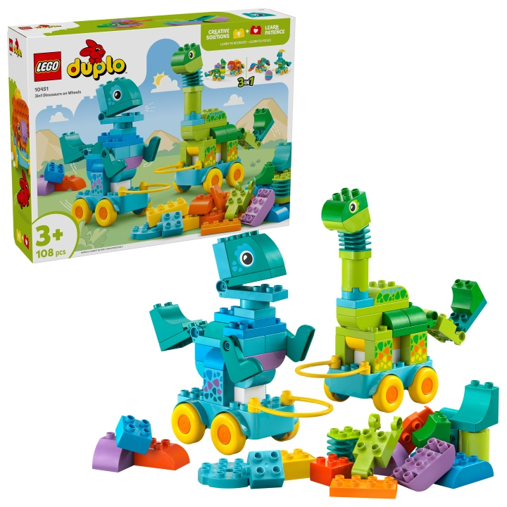 LEGO DUPLO Town - 3-in-1 Dinosaurs on Wheels (10451) in the group TOYS, KIDS & BABY PRODUCTS / Toys / Building toys / Lego at TP E-commerce Nordic AB (D27577)