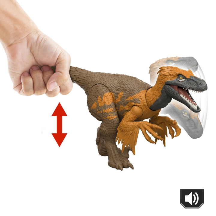 Jurassic World Rebirth Wild Roar - Utahraptor in the group TOYS, KIDS & BABY PRODUCTS / Toys / Figures, Miniatures & accessories at TP E-commerce Nordic AB (D27613)