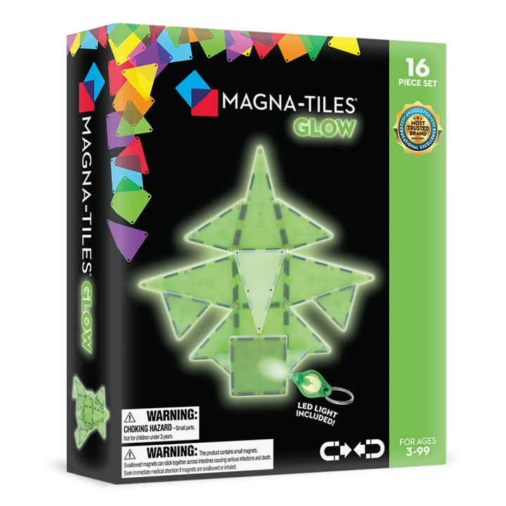 Magna Tiles MAGNA-TILES - Glow 16 Piece Set (90215) in the group TOYS, KIDS & BABY PRODUCTS / Toys / Building toys / Toy blocks at TP E-commerce Nordic AB (D27634)
